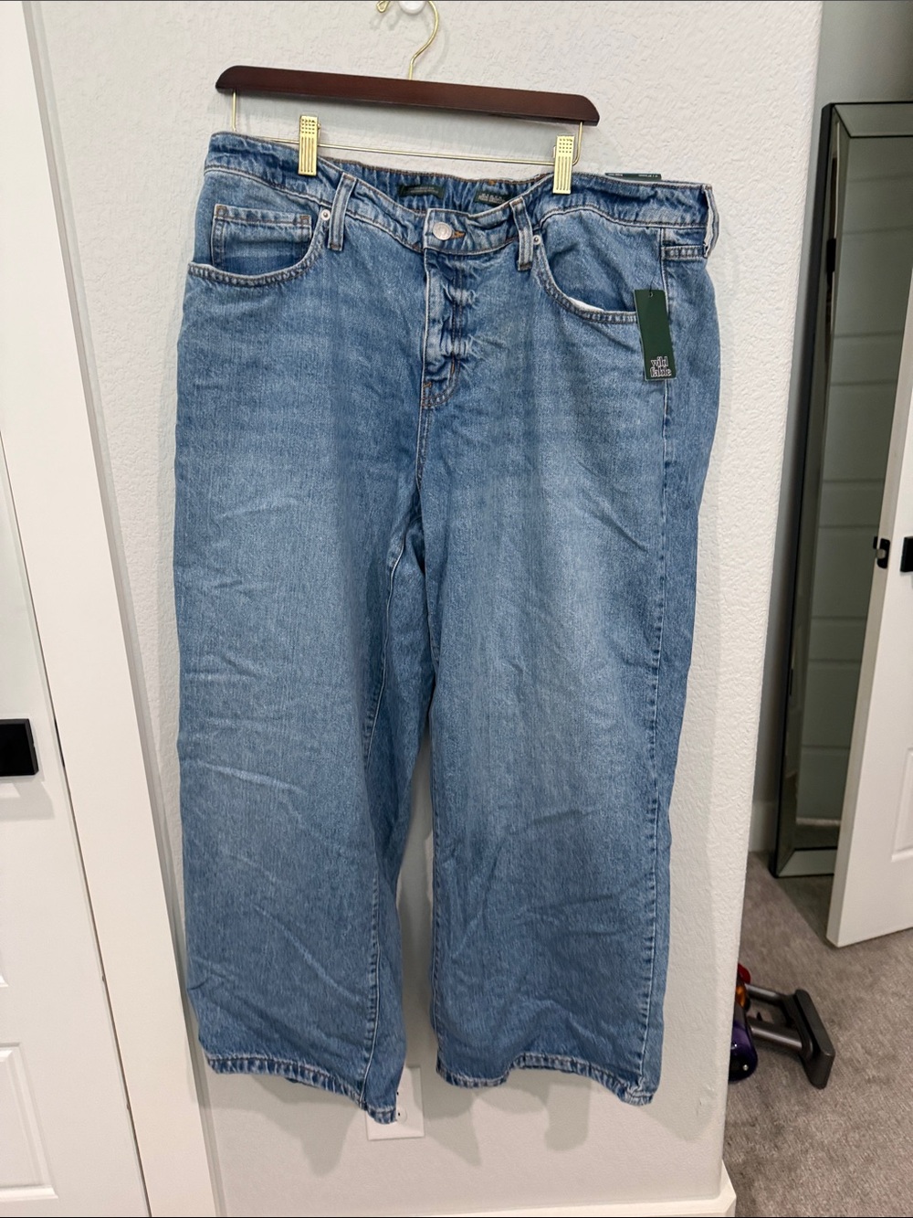 wild fable Light Blue Boyfriend Baggy Wide-Leg Jeans 17R 31” inseam